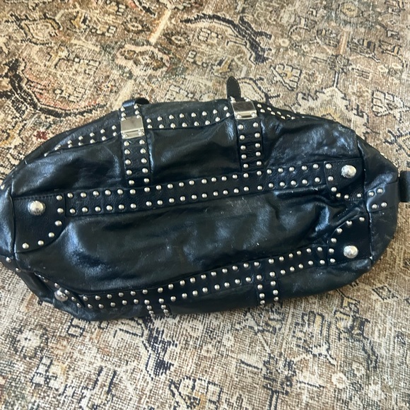 Rare Vintage Prada Black Leather Bag with Silver Studs Project Bag - Picture 3 of 16